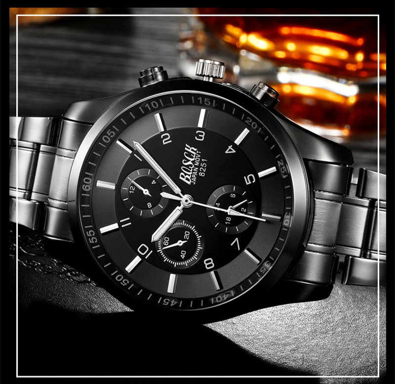 KINGMAN.INC Men’s Stainless Steel Quartz Watch – Ultra-Thin Waterproof Business & Casual Timepiece